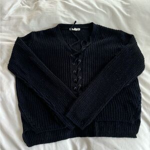 Black knit sweater